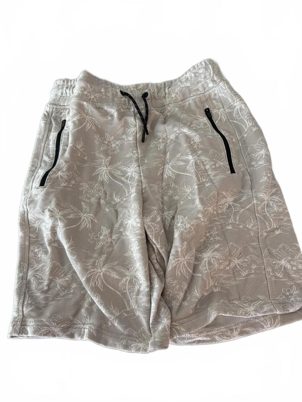 Members Mark Boys White Floral Patterned Jogger Shorts 14/16